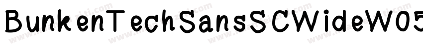 BunkenTechSansSCWideW05 SB Regular字体转换